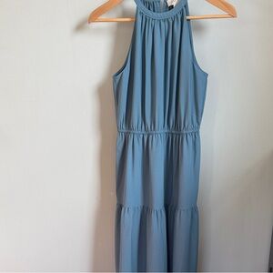 LOFT Teal Sleeveless Maxi Dress